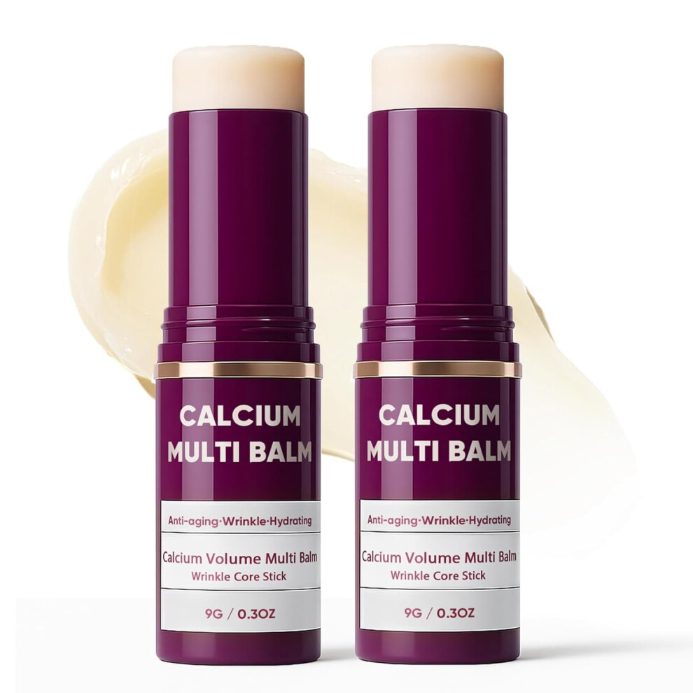 Face Balm Stick 2Pack with Collagen and Vitamin D for Deep Hydration and Firming Face and Neck