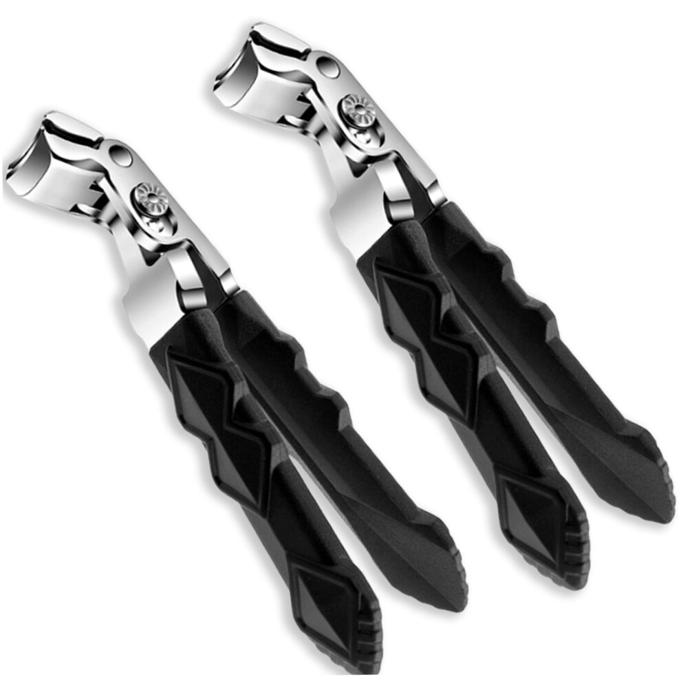 Toenail Clippers for Thick Nails, Wide Jaw Stainless Steel Set with NonâSlip Grip for Seniors