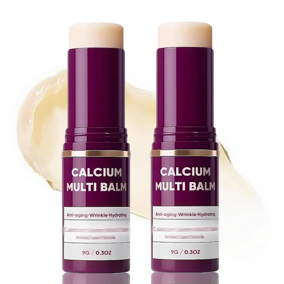 Calcium Enriched Multi Balm Stick 2PC Hydrating AntiAging Collagen for Face Eyes Neck