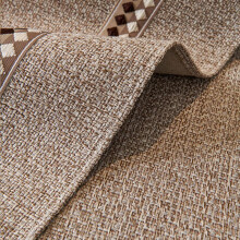 (Cocoa Brown, 4 Seats) Luxury Imitated Cotton Linen Sofa Cover, 1 Count Non-Slip Cushion, All-Season Dustproof Protector, Furniture decorations