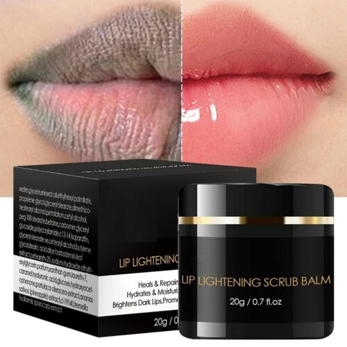 Lip Scrub Balm for Dark Lips with Brightening Effect and Deep Hydration, 0.7 Fl Oz 1