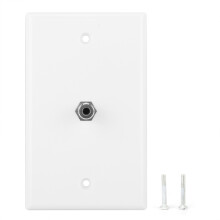 Plaque murale pour câble coaxial, matériau de qualité résistant au vieillissement et aux chocs, indéformable, prise murale vidéo simple avec