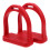 Durables Plastic equestrians Stirrups Slip Rubber Inserts-Red 1