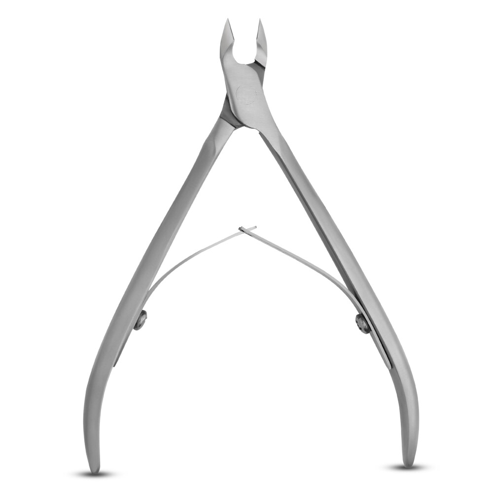 Professional Stainless Steel Cuticle Nipper with Double Spring and Ergonomic Grip for Salon Manicure