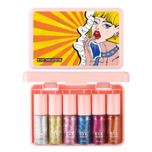 Liquid Glitter Eyeshadow Metallic Long Lasting Waterproof Shimmer Eye Makeup for Party Festival Set 1