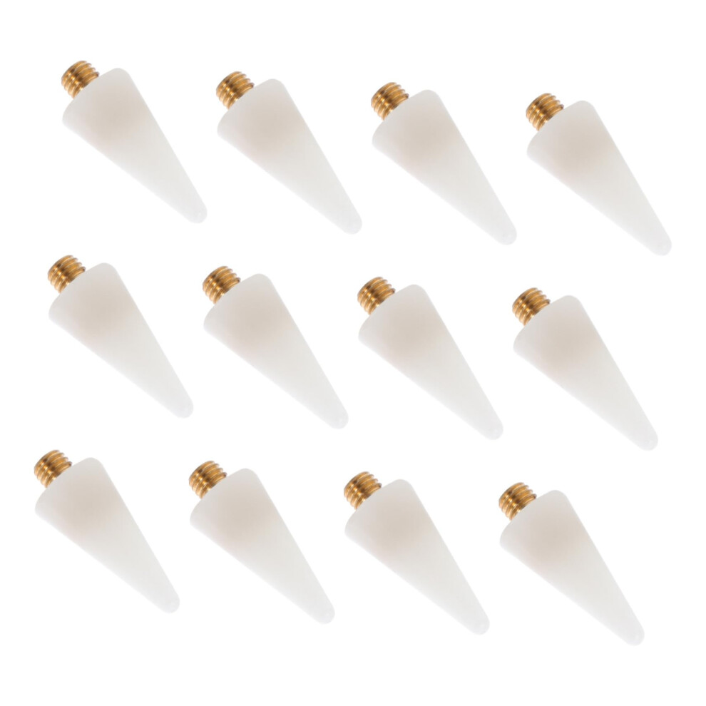 White 12Pcs Nail Art Wax Pen Tips For Precise Gem Placement, Rhinestone Picker Replacement Heads