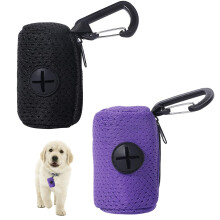 Dog Poop Bags 2Pack, MultiColoured, Model B, Leash Bag Dispenser Compatible, 2Piece Refill Pack