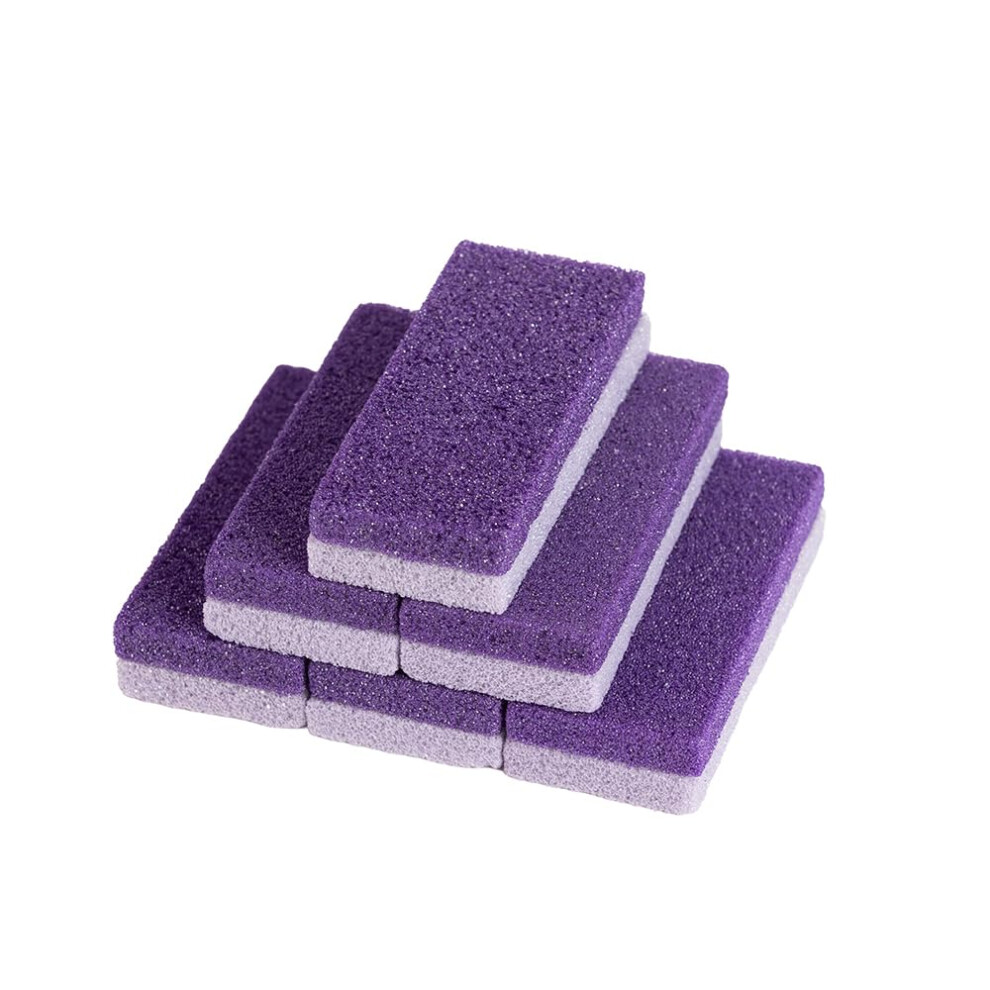 Purple 6 Pack Foot Pumice Stone Callus Remover For Feet And Heels, Dualsided Exfoliation