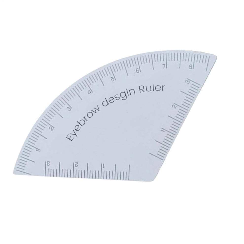 Eyebrow Ruler with Precise Brow Mapping and Symmetry Guide, Reusable PVC Measuring Tool for Salon