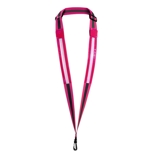 USB Rechargeable LED Reflective Belt for Night-Pink color