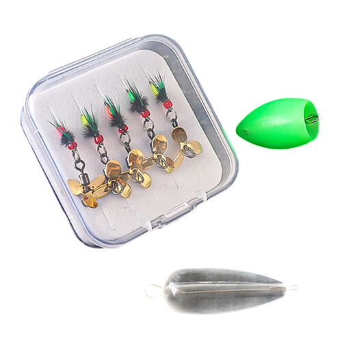 5Pcs Artificial Baits With Double Hook Fly-Colorful Poisonous M