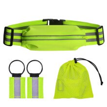 Outdoor Reflective Storage Belt Stretchy Design with Key Clips