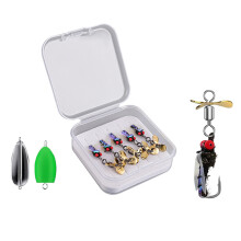 5Pcs Fly Fishing Fly Set Double Hook Fly-Red eyed viper mosqu