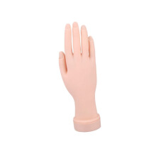 Practice Hand for Nail Art with Bendable Joints, Realistic Manicure Training Hand with Removable Tips