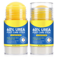 60% Urea Foot Cream Stick for Cracked Heels with Salicylic Acid, Deep Hydration 2 Pack