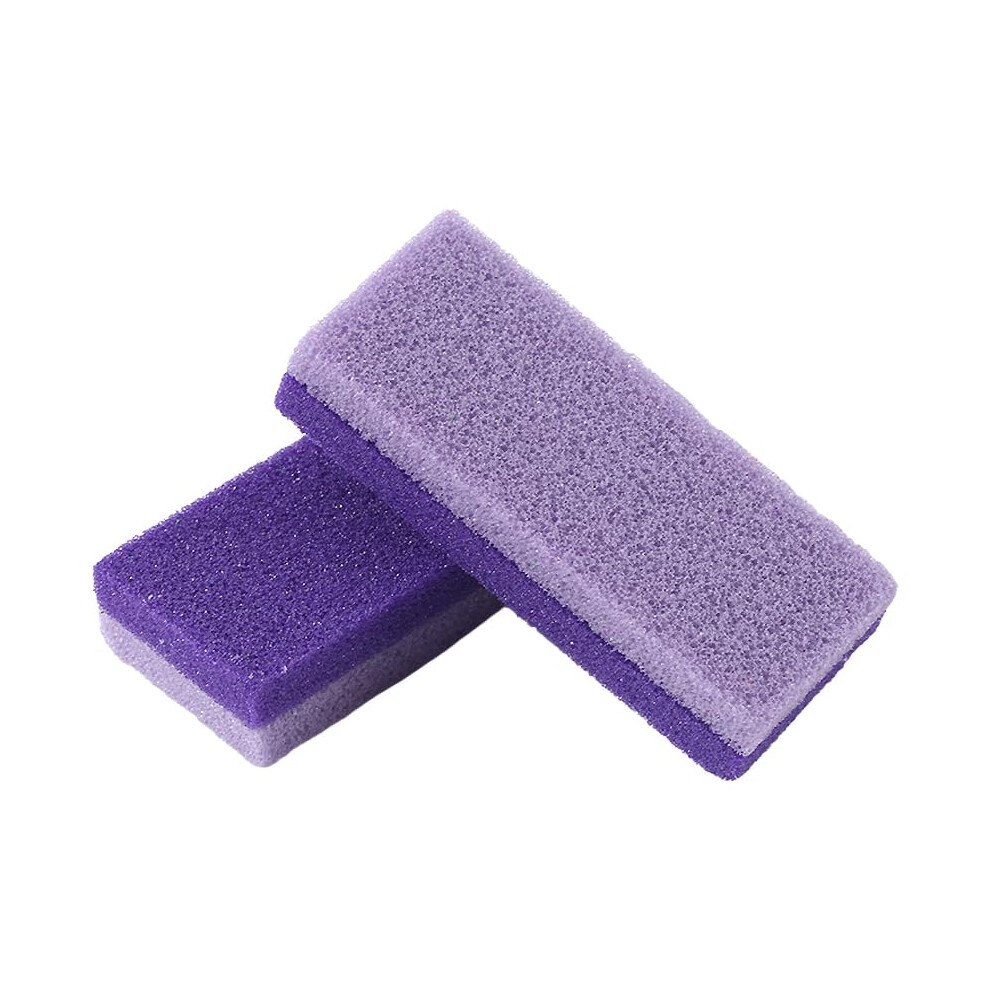 Purple 2Pcs Foot Callus Remover And Pumice Foot File, Doublesided Wet Dry Pedicure Tool For Smooth Feet (Purple)