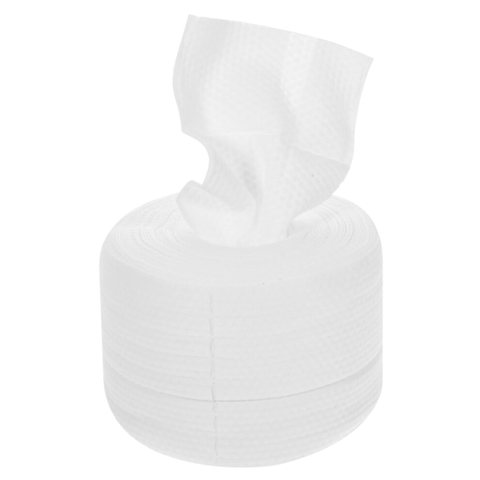 White Disposable Cotton Face Towels For Makeup Removal Soft Nonwoven Facial Wipes Wet And Dry Use