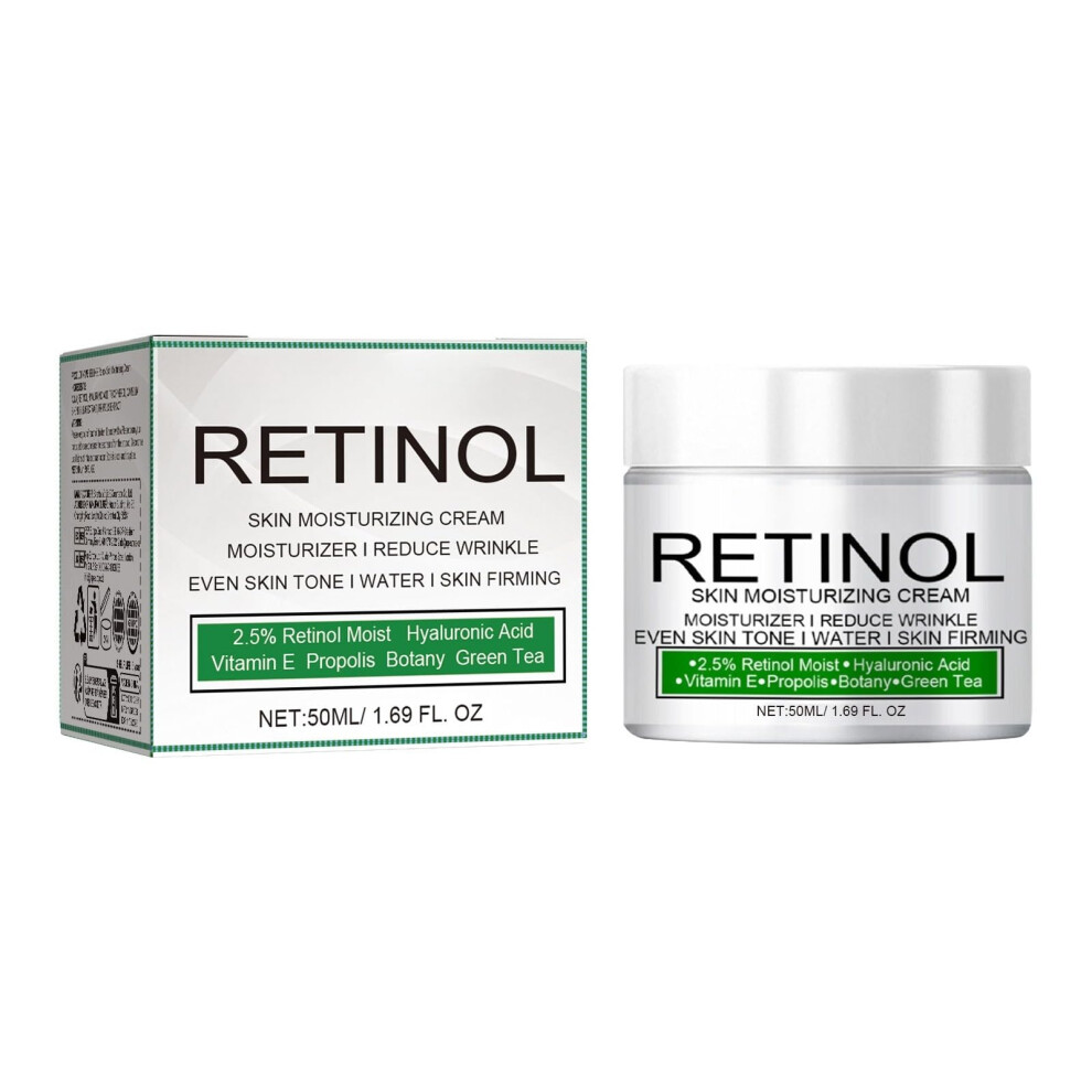 Cream Retinol Face With Collagen Moisturizer For Antiaging Hydration, Day Night Skincare For Women