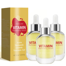 Vitamin C and Hyaluronic Acid Face Serum, Brightening and Hydrating for Even Skin Tone, 90ml 3pc