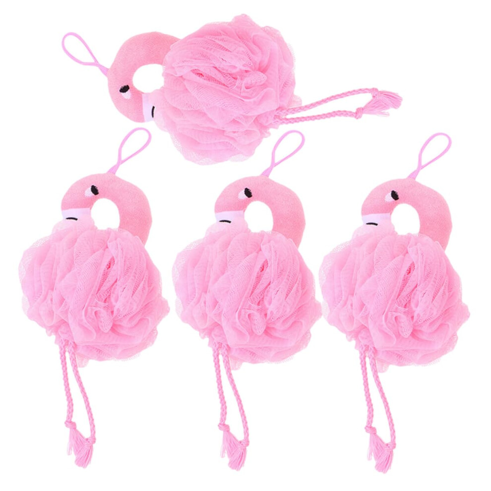 Bath Loofah Shower Scrubber Set, Soft Mesh Poufs for Gentle Skin Cleansing and Mild Exfoliation