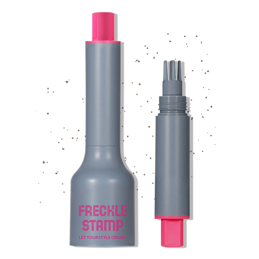 Waterproof Freckle Pen and Stamp, NaturalLooking Long Lasting Fake Freckles, 5Point, 04 Taupe