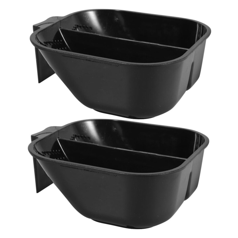 Black Hair Dye Mixing Bowl Set With Partition, Large Reusable Hair Coloring Bowl For Salon And Home