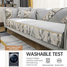 (Blue-Line Print, Backrest 35.4*35.4in(90*90cm)) Solid Color Sofa Cover, 1 Count Non-slip Washable Sofa Slipcover, Sofa Protector for Hom