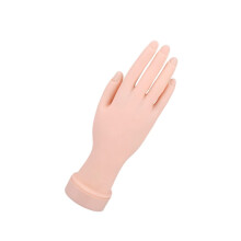 Realistic Lifesize Nail Practice Hand for Beginners Manicure Training with Reusable Nail Tips