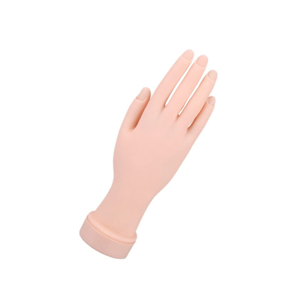 Realistic Lifesize Nail Practice Hand for Beginners Manicure Training with Reusable Nail Tips