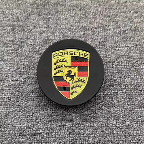 4PCS Porsche Wheel Centre Caps Badge Emblem - 76mm - Black