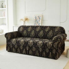 (3 seater（190-230cm/75-91in）, Brown) Floral Pattern Sofa Cover, 1 Count Stretchy Sofa Slipcover, Soft Sofa Protector for Home Living