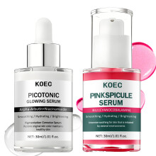 Pore Minimizing Serum and Brightening Face Serum Set with Niacinamide Collagen for Even Skin Tone