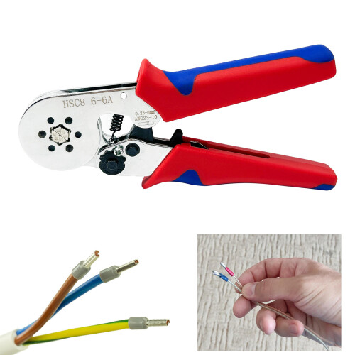 Professionelle Ratschenklemmen-Crimpzange mit ergonomischem 1