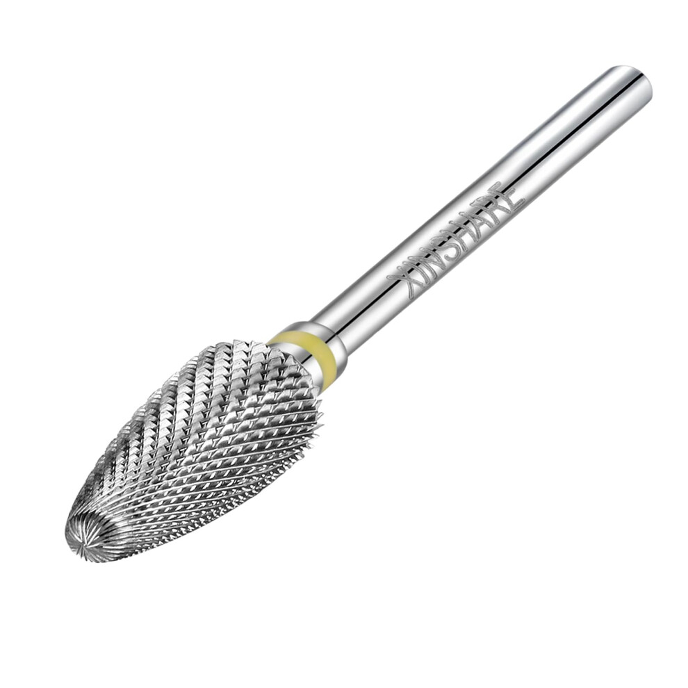 Silver 3/32 Extra Fine Carbide Nail Drill Bit Tungsten Cone For Acrylic Gel Cuticle Cleaning
