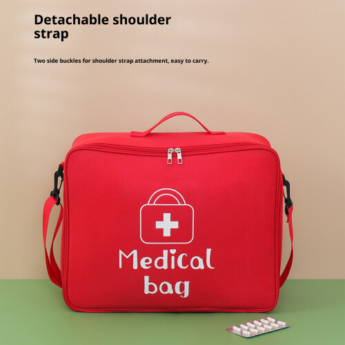Reisebereite Notfall-Medizin-Organizer-Tasche,-M Rot 2