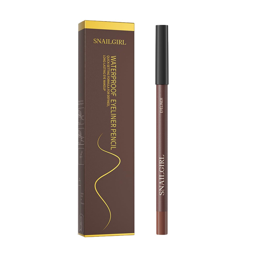 Brown Waterproof Eyeliner Pencil Duo 24Hr Smudgeproof Longlasting Color Lock Smooth Glide Chocolate