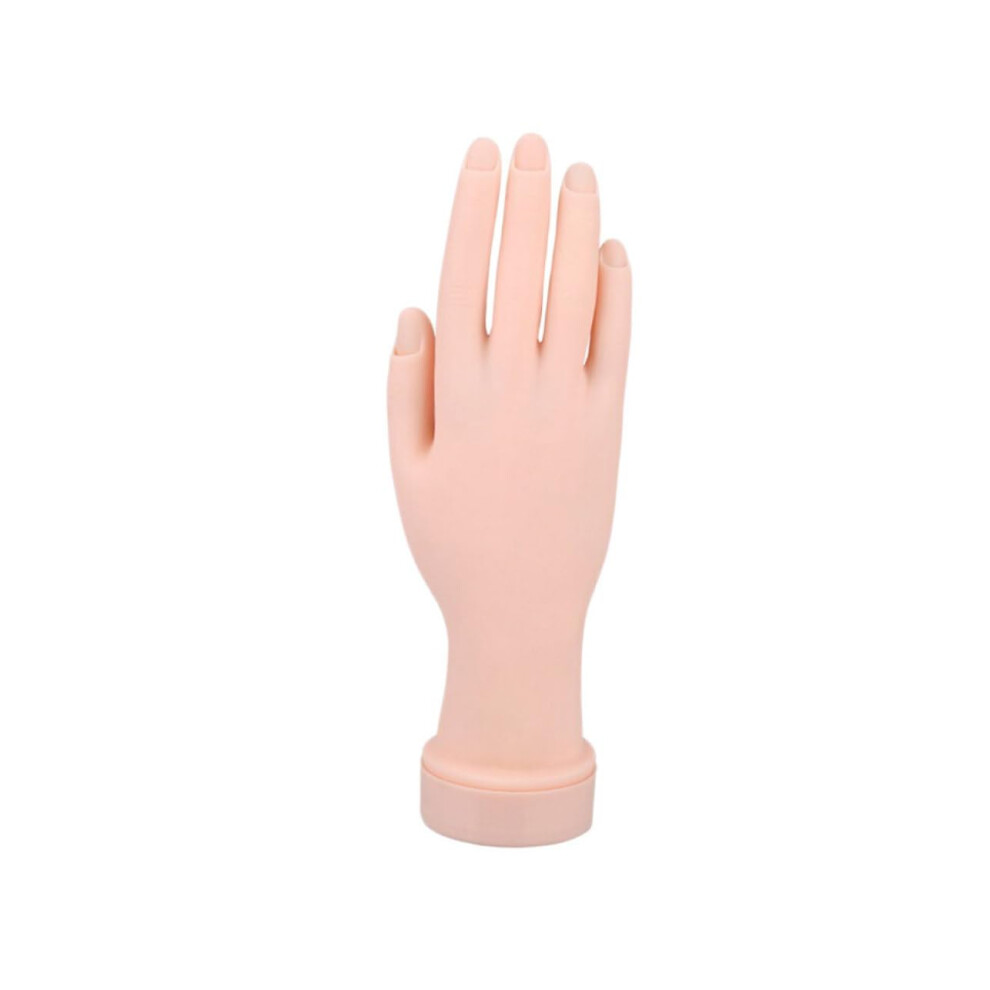 Practice Nail Art Hand with Realistic Lifesize Proportions, Reusable Fake Hand Model for Manicure