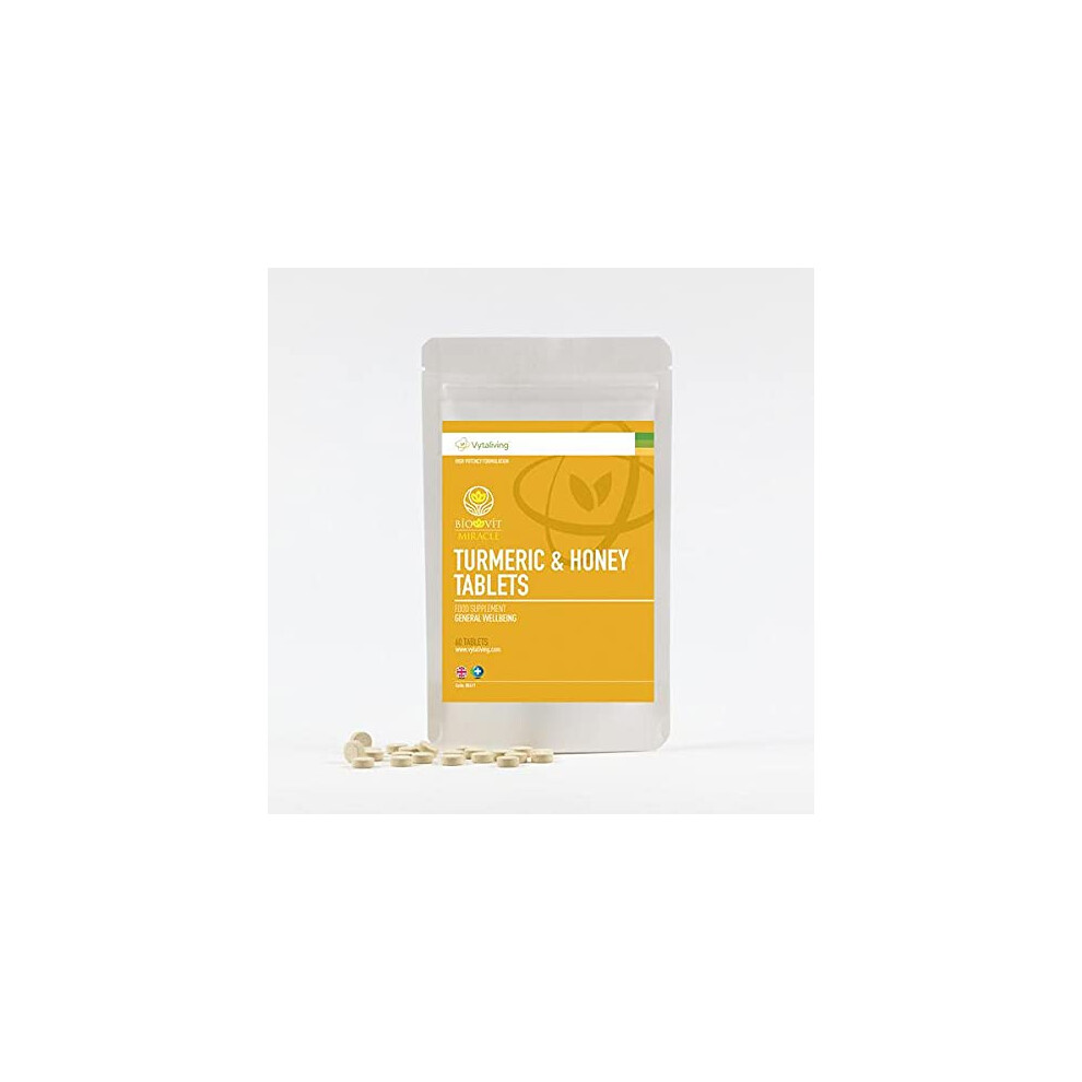 Global Product Vytaliving Biovit Turmeric & Honey 2500Mg - Joint Care Supplements - Turmeric Supplements - Immunity Booster - Joint Relief | 60 Tablets