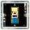 Knightsbridge SF7300BC Screwless Telephone Master Socket - Brushed Chrome (1-Piece) 3