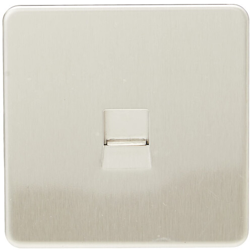 Knightsbridge SF7300BC Screwless Telephone Master Socket - Brushed Chrome (1-Piece) 1