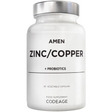 Zinc & Copper Supplement + Probiotics ? 3 Months Supply ? One Per Day - 25 mg Zinc Picolinate Vitamin Pills - Essential Minerals Supplements ? 2