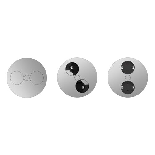 BACHMANN Dual Socket Countertop Swivel 2 Socket Matt Chrome 2