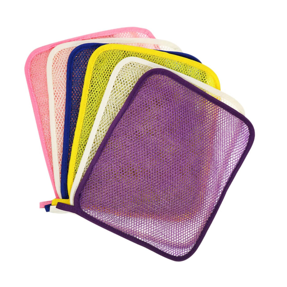 6pcs Exfoliating Shower Towel with DoubleLayer Back Scrubber for Gentle Skin Care and Rich Lather