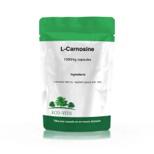 ECO-VITS L-Carnosine (1000mg) 120 Capsules. Recyclable Packaging, Sealed Pouch. Supports Cellular Health, Healthy Aging, Cognitive Function & Muscle