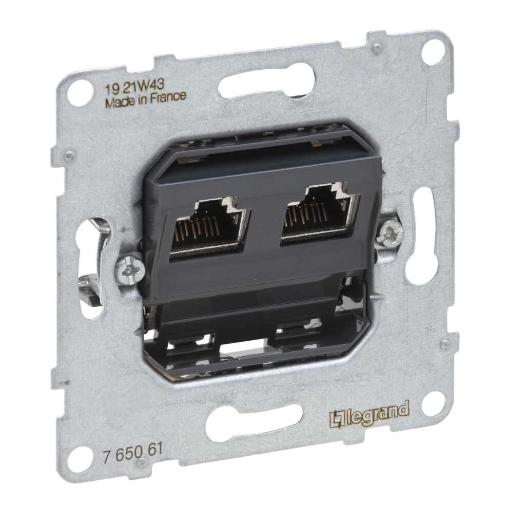 Legrand, Seano 765061 Data Socket 2 X Rj45 Insert Category 6A Utp Unshielded 3414972551380