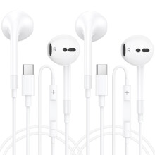 USB C Headphones for iPhone 16/17 Pro Max Earbuds with Microphone & Volume Control HiFi Stereo Type C Earphones for iPhone 15 Pro /Galaxy