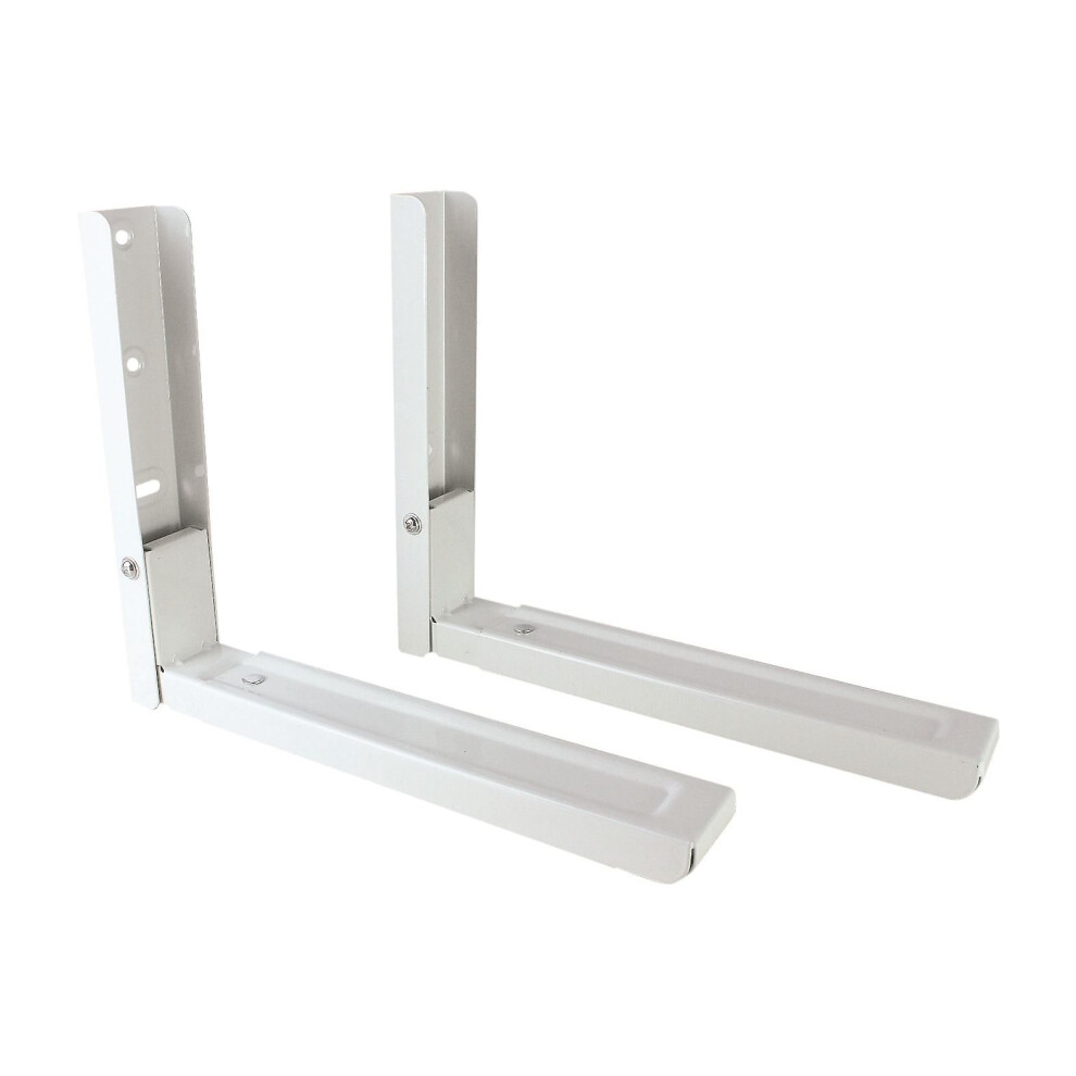 White Microwave Brackets With Extendable Arms 5021196751069