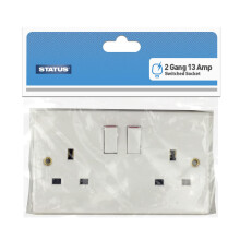 Status 2 Gang 13 Amp Switched Socket
