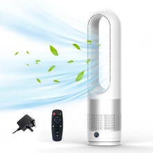 JDKJAG Vortex Air Bladeless Tower Fan, Quiet Cooling Fan with Remote, 90? Oscillating, 3-Speed Settings, 7-Hour Timer, Ideal for Bedroom, Living Room