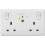Knightsbridge CU9RCD 13A 2G DP RCD Switched Socket - 30mA (Type A), White 1